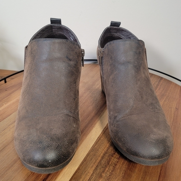 Pierre Dumas Sabrine-7 Brown Faux Leather Wedge Bootie Size 8 - Picture 10 of 17